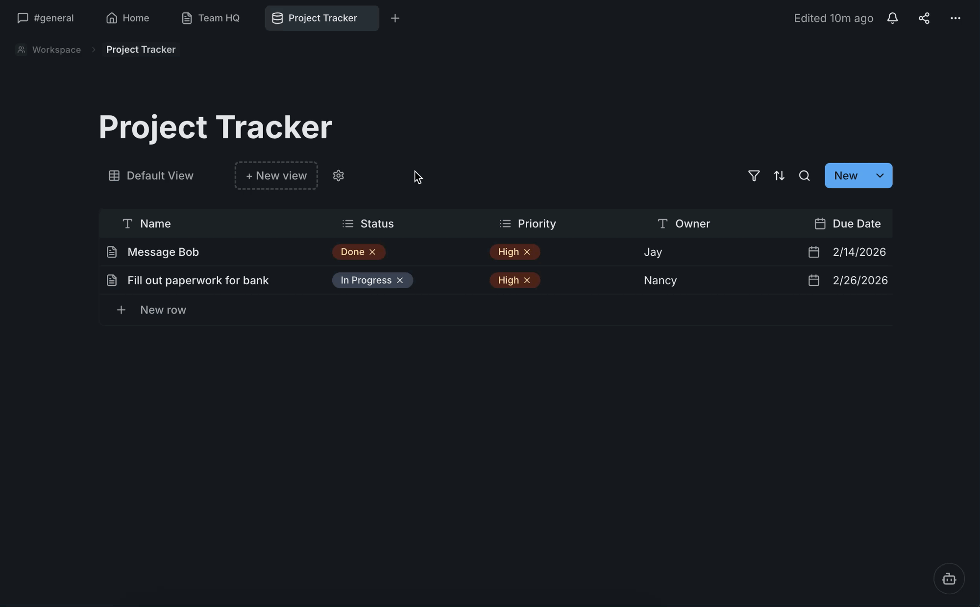 Screenshot: Kanban board view